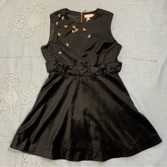 Ted Baker Celeena Queen Bee black velvet dress NWT - Picture 10 of 16